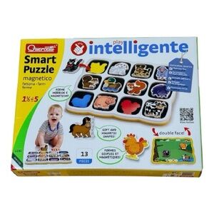 Quercetti Smart Puzzle Farm Magnetic Toddler Toy 13pcs Ages 1–5 New Sealed